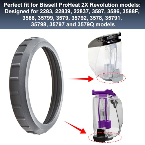 Hugexpen Dirty Tank Bottom Ring Cap Fits for Bissell ProHeat 2X Revolution Carpet Cleaners, Carpet Cleaner Parts for Bissell Carpet Cleaner Replacement Parts 1633782 & 1617702 - Image 3