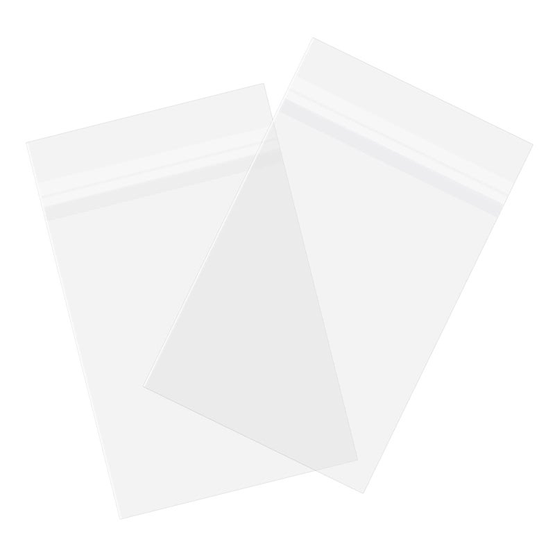 AUEAR AUEAR 5x7 100 Pack Clear Plastic Sleeves  Acid Free 16mil Crystal Resealable Bags Fit for 5x7 Art Prints Photos Cards  Envelope