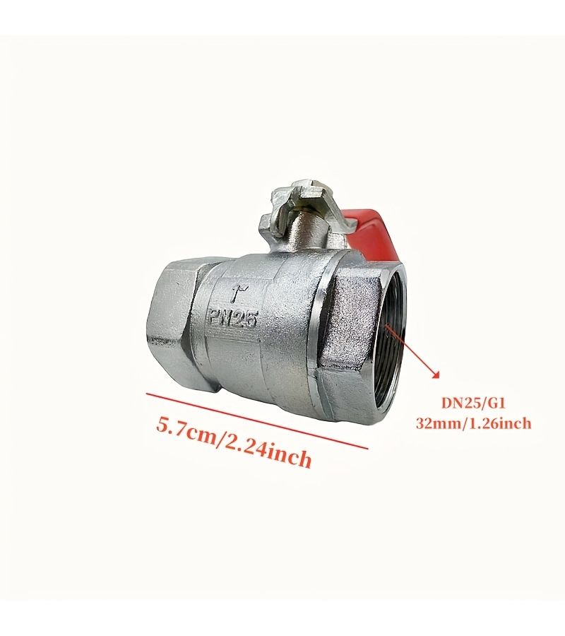 EURO Zinc Alloy Ball Valve DN15 G1/2 Thickened High Flow for Water Pipe Repair - Image 3