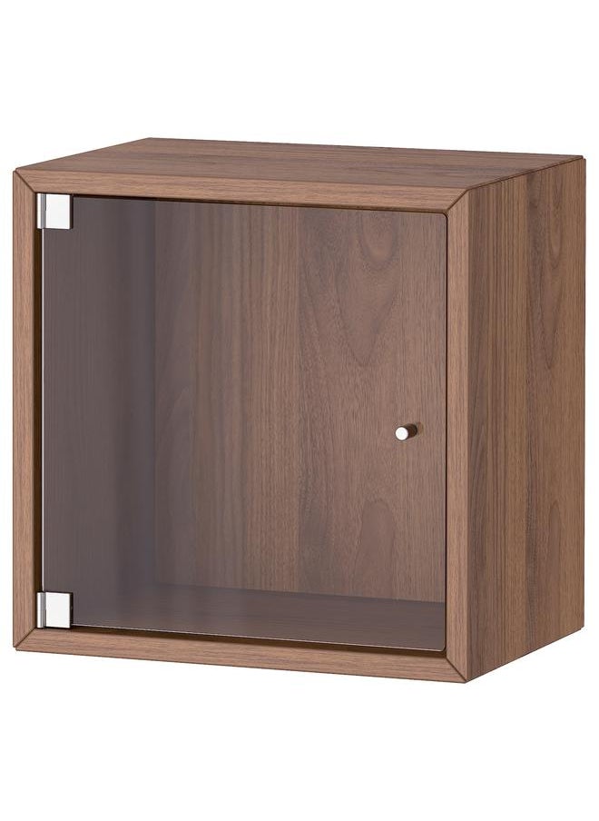 إيروريكس خزانة حائط مع باب زجاجي، لون بني وجوز، 35X25X35 سم  - Image 1