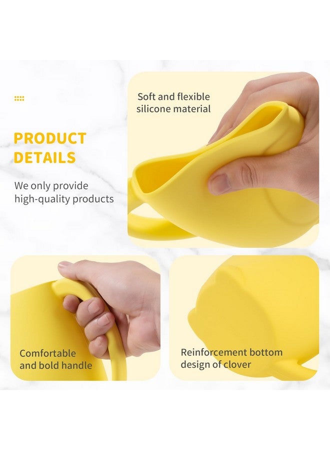Mandoo Baby Bath Rinse Cup - Children's Shampoo and Body Wash Rinse Cup with Easy Grip Handle for Rinsing Baby Shampoo and Soap - Food Grade Silicone - Penguin (yellow) - Image 2