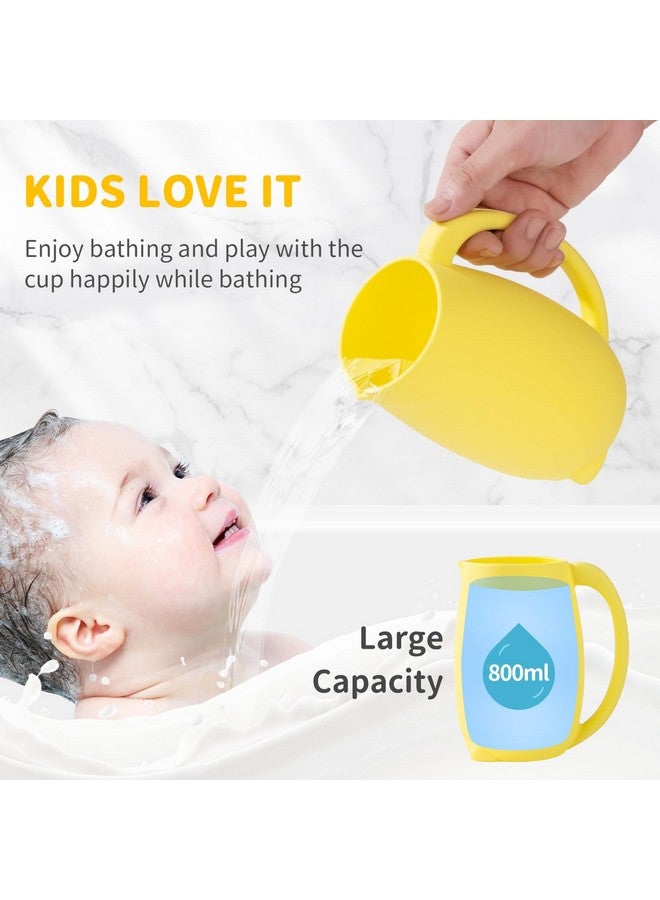 Mandoo Baby Bath Rinse Cup - Children's Shampoo and Body Wash Rinse Cup with Easy Grip Handle for Rinsing Baby Shampoo and Soap - Food Grade Silicone - Penguin (yellow) - Image 1