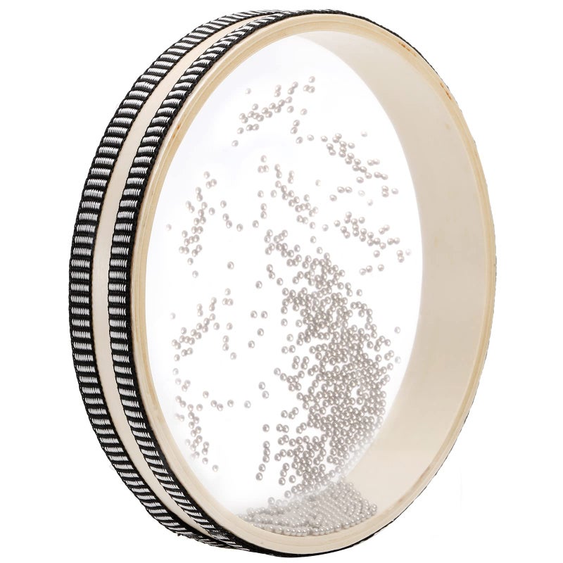 Fasmov 3 Pieces Wave Bead Sea Drum, Wave Sound Drum with Hardwood Shell Musical Instrument Percussion for Home School Supplies, 6 Inch, 8 Inch, 10 Inch - Image 3