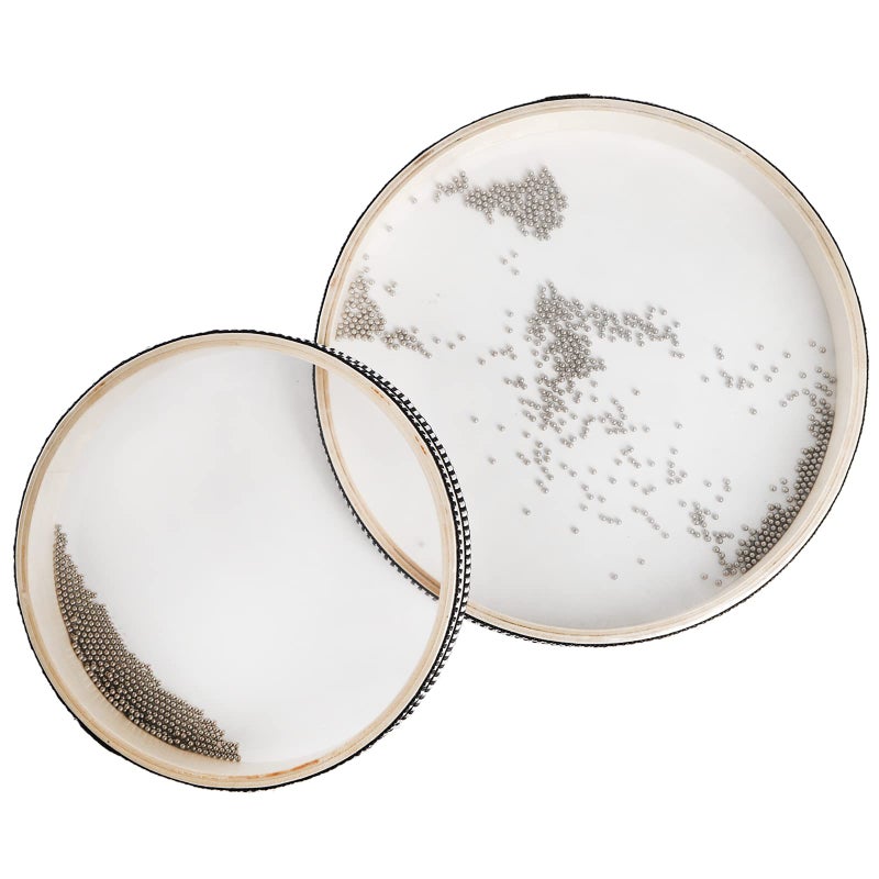 Fasmov 3 Pieces Wave Bead Sea Drum, Wave Sound Drum with Hardwood Shell Musical Instrument Percussion for Home School Supplies, 6 Inch, 8 Inch, 10 Inch - Image 4