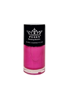 PUEEN PUEEN Rocking Metallic Nail Polish For Nail Stamping 12ml Nail Art Color Lacquer (613 - Hot Fuchsia) - BH000974 