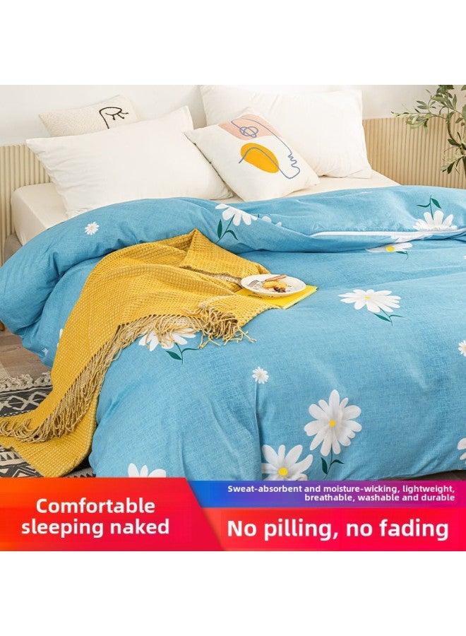 Gauze Cover Quilt Liner Cover Cotton Wet Quilt Cover Cotton Wool Core Cover Mattress Cover Quilt Cushion Quilt Liner Protection Quilt Cover-Color:Cute Cow -Specifications:135*200cm [double Steel Head Zipper - Image 4