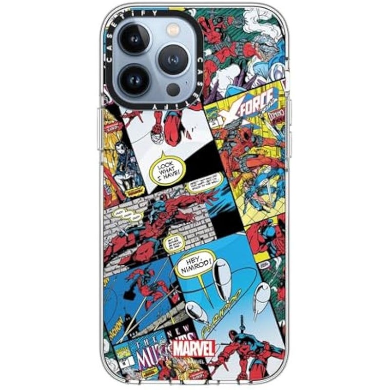 Casetify Clear iPhone 13 Pro Max Case 【Deadpool & Wolverine Co-Lab/Not Yellowing / 6.6ft Drop Protection/Magsafe】 - Comic Collage case - Clear - Image 2