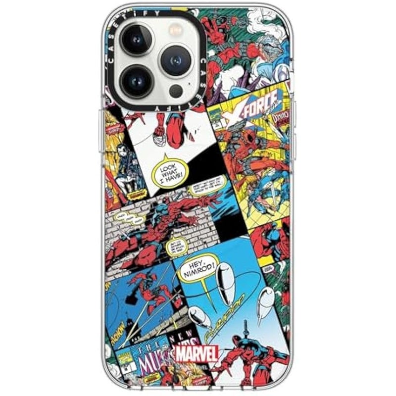 Casetify Clear iPhone 13 Pro Max Case 【Deadpool & Wolverine Co-Lab/Not Yellowing / 6.6ft Drop Protection/Magsafe】 - Comic Collage case - Clear - Image 1