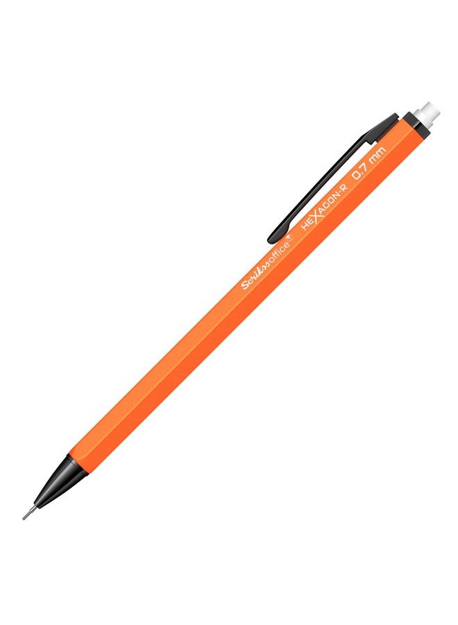 Scrikss 0.7 mm Cute Aesthetic Mechanical Clutch Lead Pen Pencil | for Drafting Sketching Drawing | Orange Penpencil | Hexagon-R - Image 5