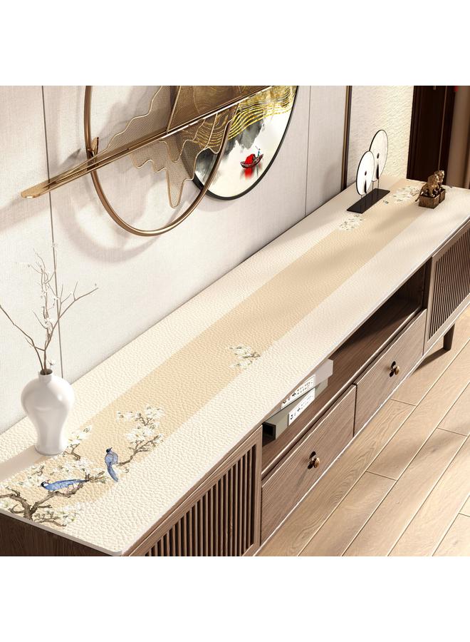 Bluejw TV Cabinet Protective Mat New Chinese Shoe Cabinet Countertop Anti-Dirty Mat Light Luxury High-Level Entrance Sideboard Dispable Tablecloth - Image 1