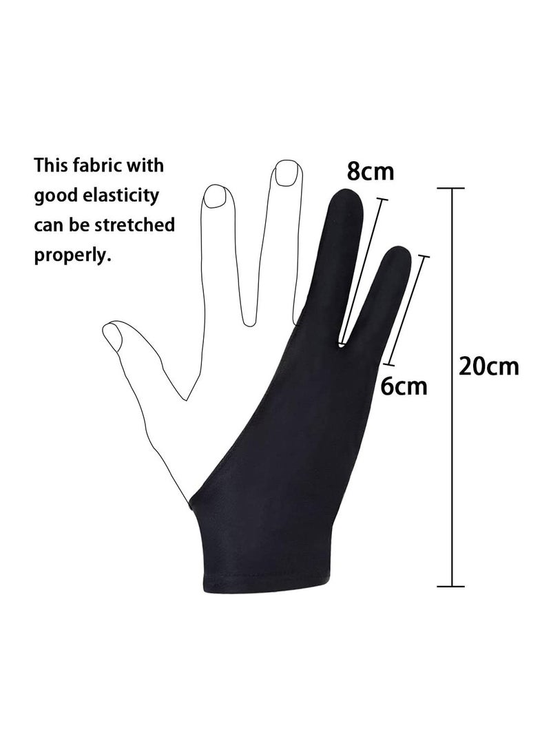 Generic 3-Piece Artist Drawing Two Finger Glove for Paper Sketching iPad Graphics Tablet  - Image 4