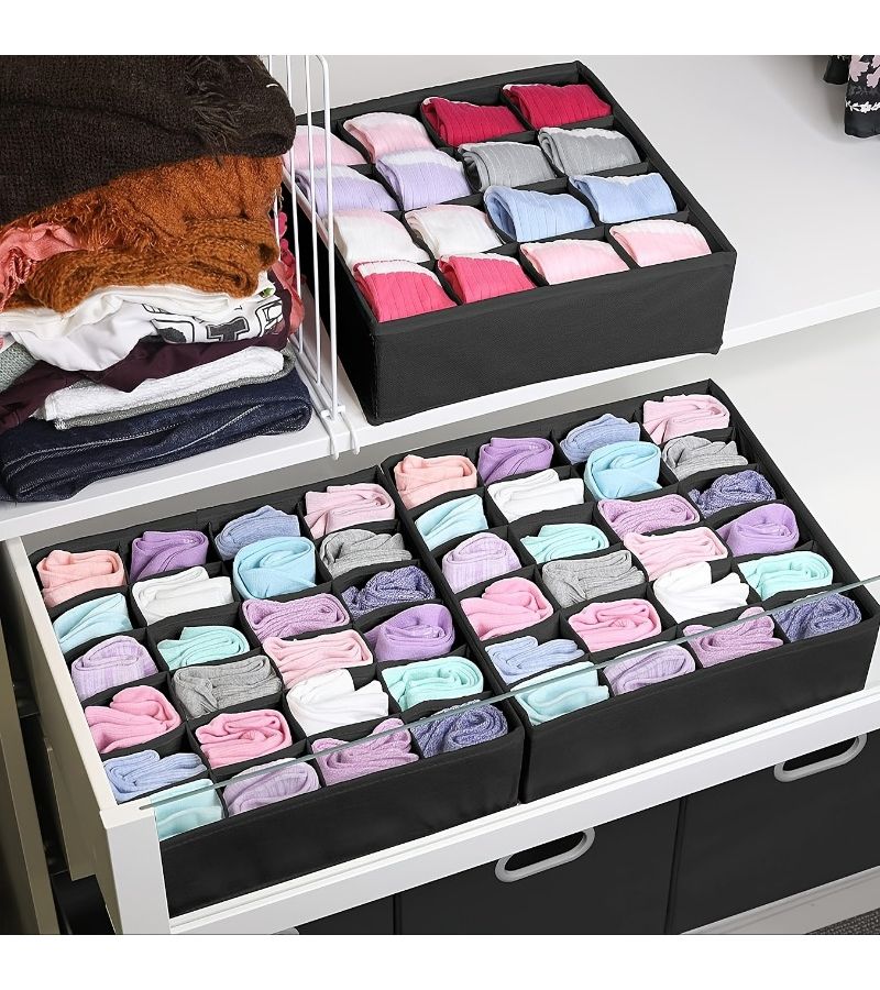 6 قطع سوداء قابلة لل خزائن ل lingerie , احذاء , رباصات - Image 5