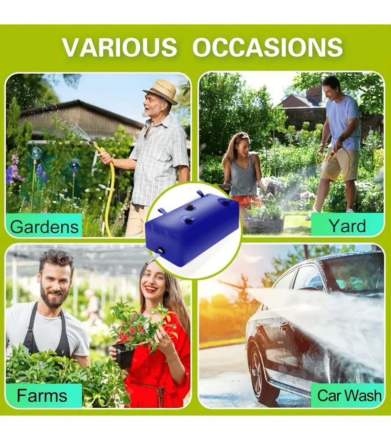 Large Capacity 540L Blue Foldable Soft Water Storage Bag For Household Outdoor Car Washing Drought Relief And Emergency Non Drinking - Image 5
