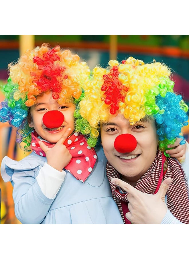 KOWVOWZ Funny Clown Curly Afro Wigs, Colorful Clown Wig, Colourful Clown Wig for Party, Curly Hair Colorful Synthetic Wig for Daily Party Cosplay 36 CM Long  - Image 5