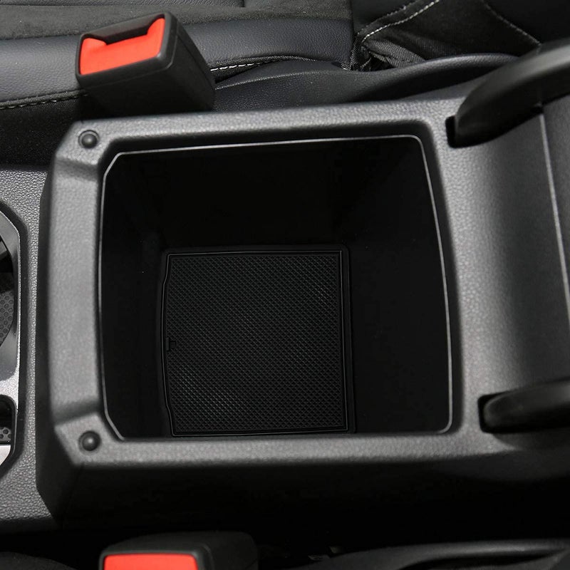 Auovo Anti Dust Mats for Volkswagen VW Tiguan Accessories 2024 2023 2022 2021 2020 2019 2018 Custom Cup Holder Door Center Console Liners Inserts for VW Tiguan (19pcs/Set) (Black Trim) - Image 4