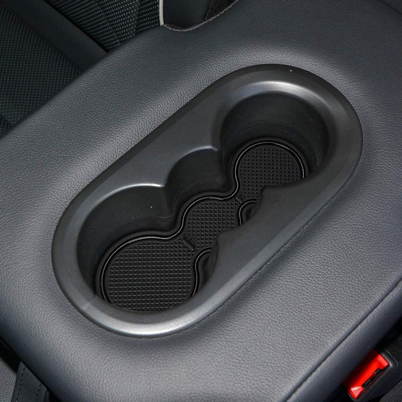 Auovo Anti Dust Mats for Volkswagen VW Tiguan Accessories 2024 2023 2022 2021 2020 2019 2018 Custom Cup Holder Door Center Console Liners Inserts for VW Tiguan (19pcs/Set) (Black Trim) - Image 5