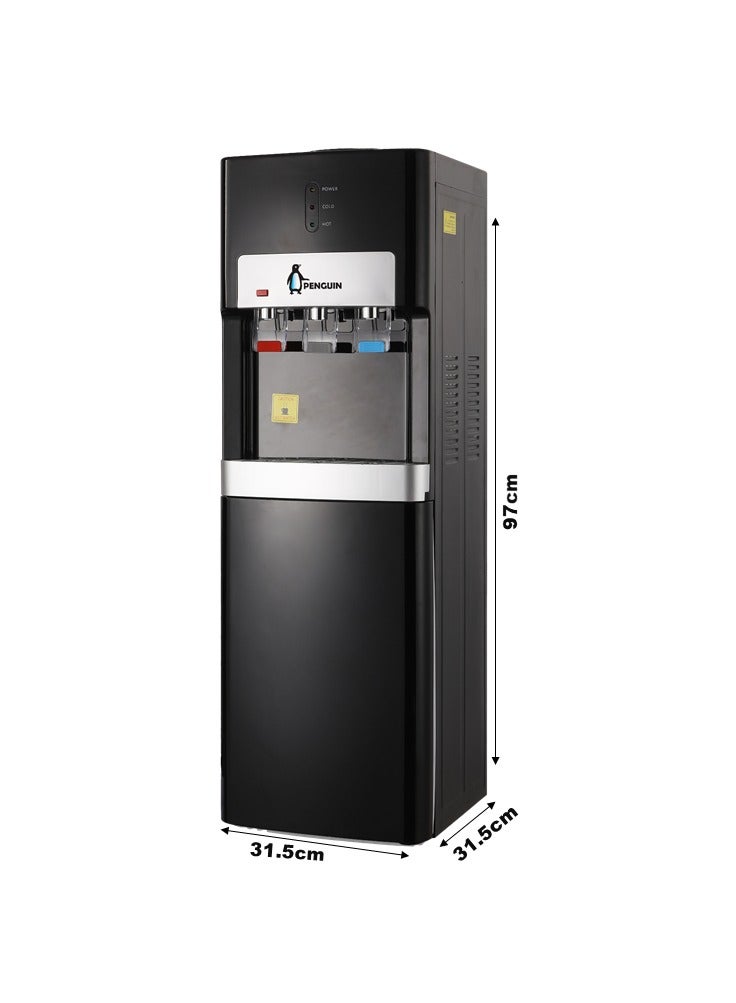 بنجوين Water dispenser 3 Taps with fridge HR001 Black HR001 Multicolour - Image 3