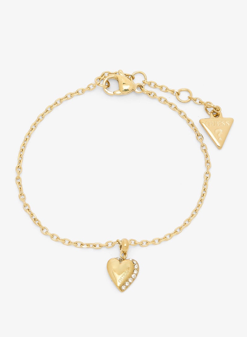 GUESS Heart Charm Chain Bracelet - Image 1