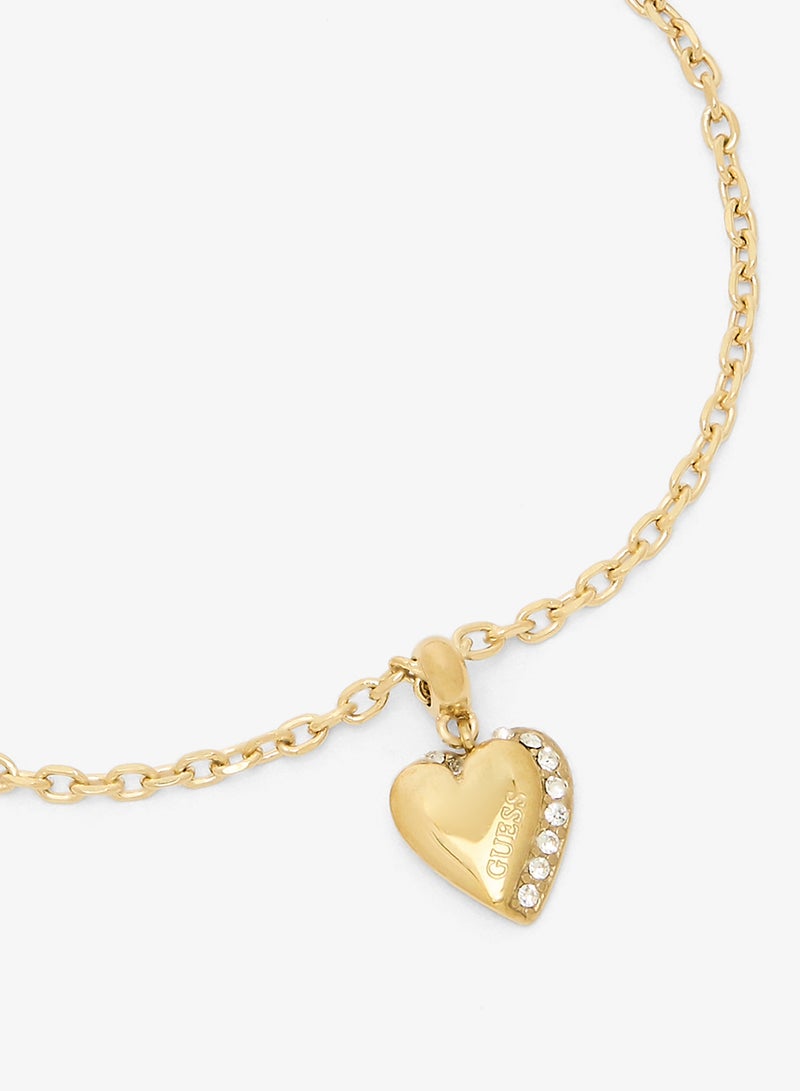 GUESS Heart Charm Chain Bracelet - Image 2