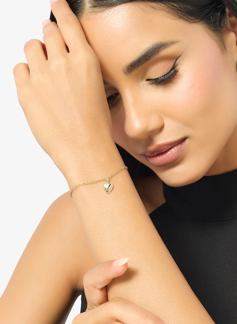 GUESS  Heart Charm Chain Bracelet for Women | Best Price UAE