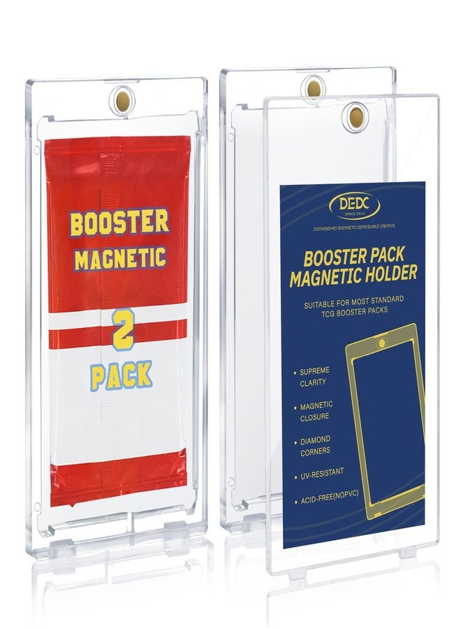 DEDC 2-PACK Booster Pack Protector One Touch Card Holder- UV Magnetic Booster Bundle Case Booster Pack Case Display Holder - Image 1