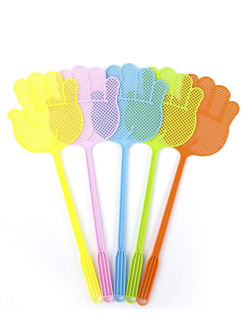 Suntown Fly Swatter - Funny Hand Shaped Fly Swatters -Durable - Colorful for Home/Indoor/Outdoor/Classroom/Office/Pack of 5 - Image 1