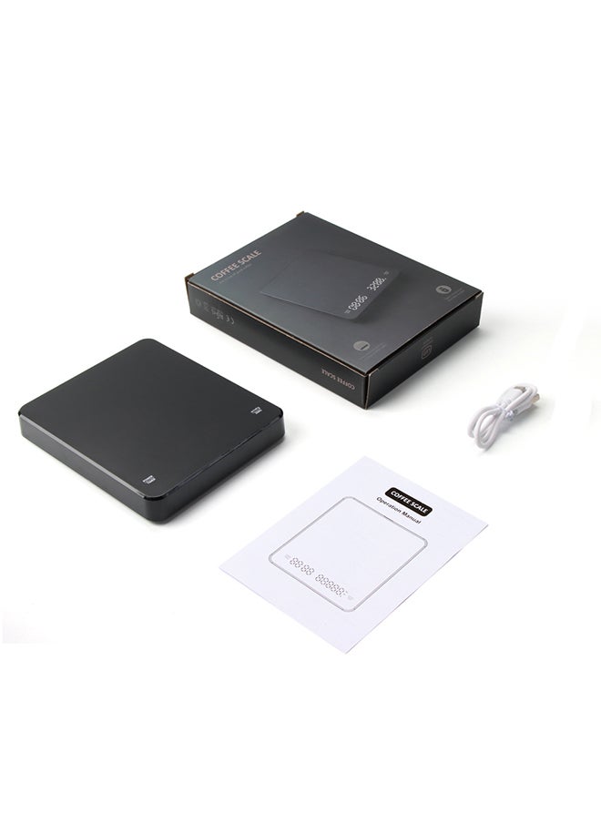 S-Color - Coffee Scale with Timer High Precision Gram Digital Espresso Scale for Pour Over and Drip Rechargeable Electric Coffee Scales with Charging Cable - Image 1