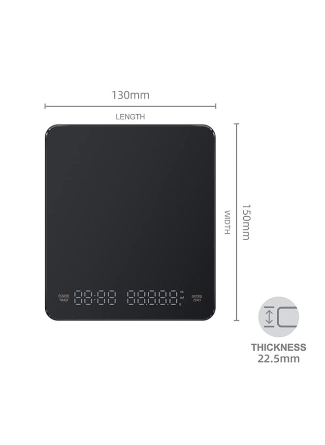 S-Color - Coffee Scale with Timer High Precision Gram Digital Espresso Scale for Pour Over and Drip Rechargeable Electric Coffee Scales with Charging Cable - Image 1