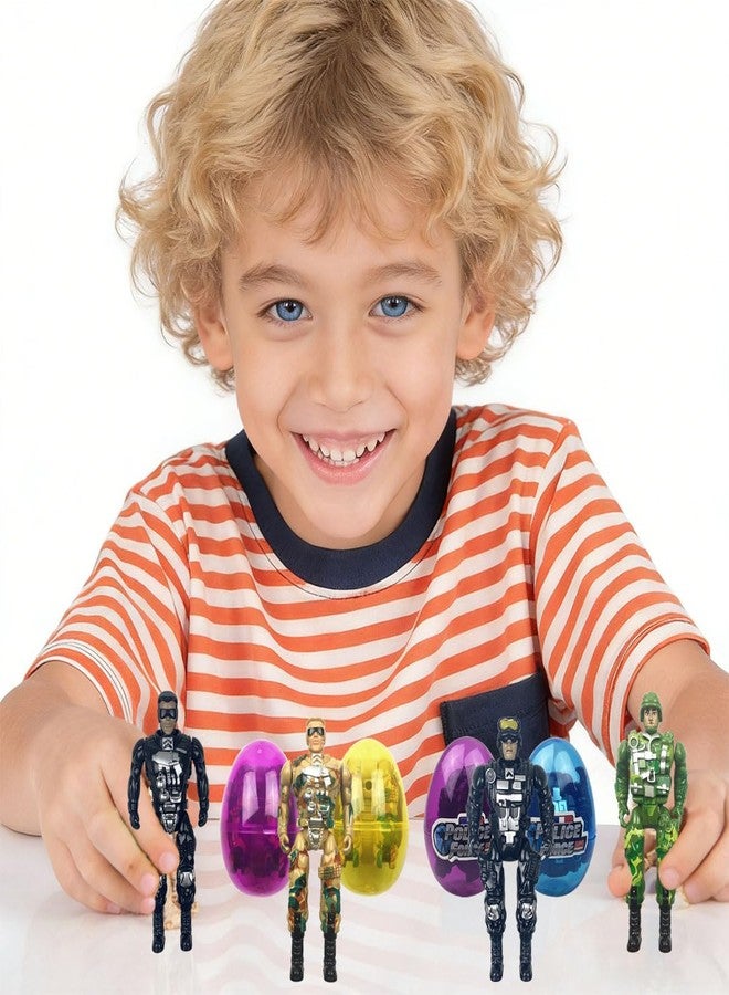 Anditoy 8 Pack Jumbo Police & Soldier Deformation Eggs Prefilled Easter Eggs with Toys Inside for Kids Boys Girls Easter Basket Stuffers Gifts Party Favors - Image 5