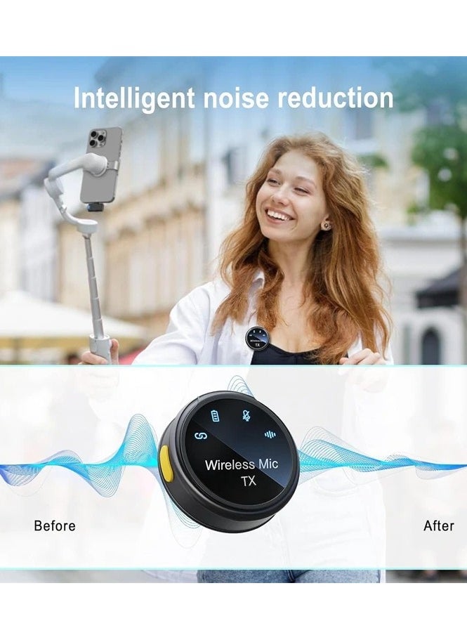 S3 New Magnetic Wireless Lavalier Microphone Noise Cancelling,Audio, Video Recording Microphone for Smartphone, Conference Microphone, Church, Stage Performance, INTERVIEW, Speech, Smart Phones