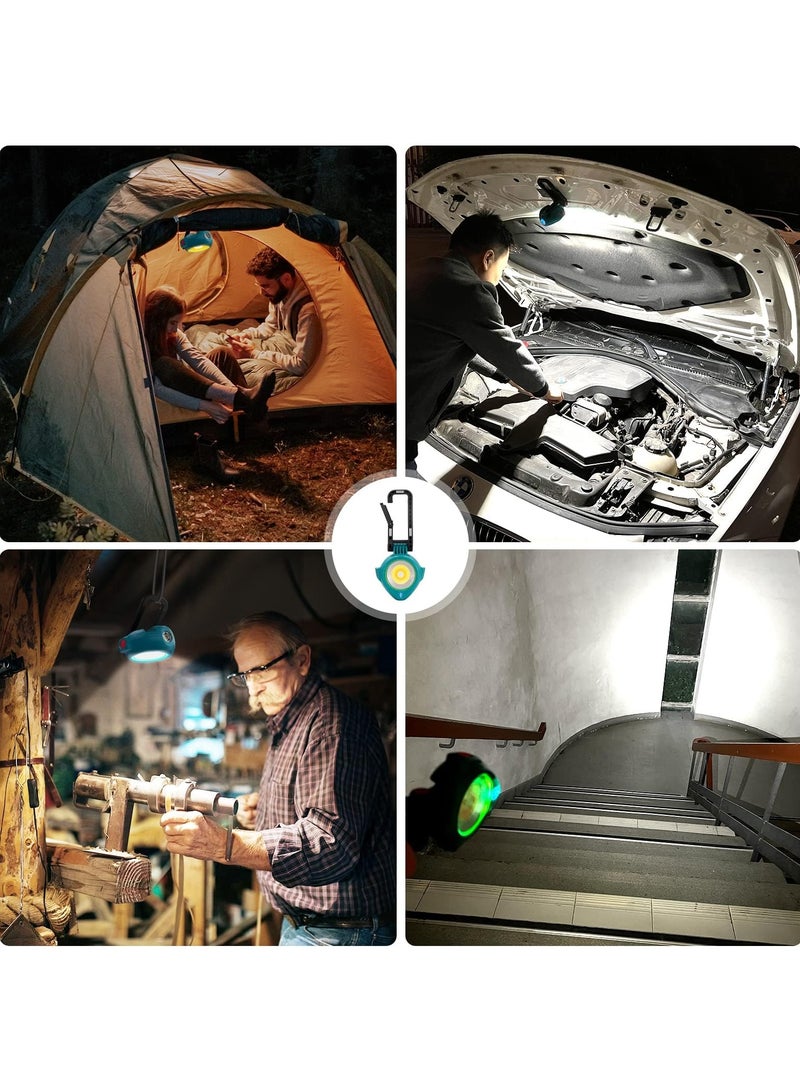 Loquat Work Light Solar Powered, Adjustable Work Light and Torch, 3 light colours, Waterproof and drop-proof, Light with Adjustable Stand and Magnetic Hanging Hook for Camping, Car Repair - Image 2