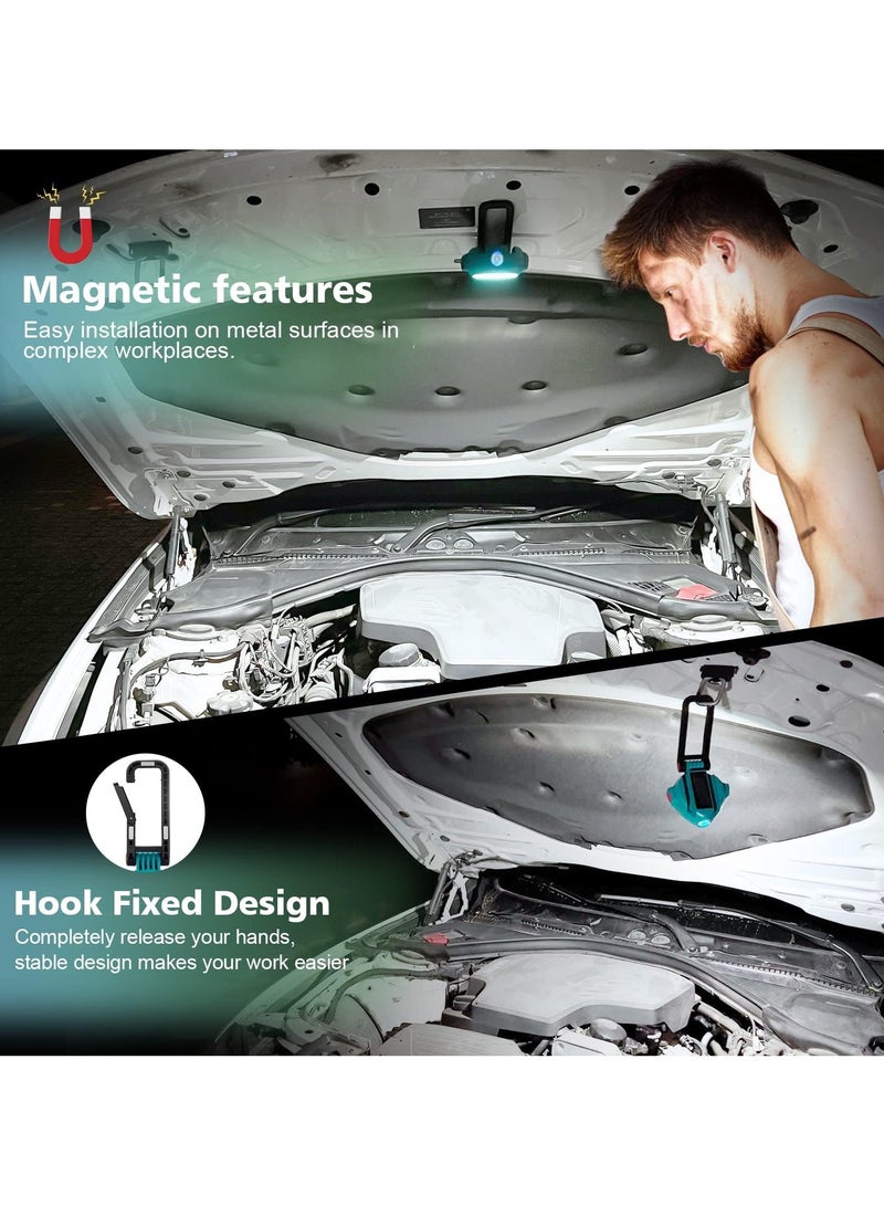 Loquat Work Light Solar Powered, Adjustable Work Light and Torch, 3 light colours, Waterproof and drop-proof, Light with Adjustable Stand and Magnetic Hanging Hook for Camping, Car Repair - Image 4