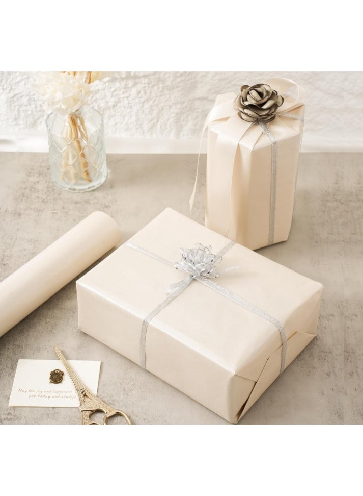 عالم البالونات لفة واحدة من ورق التغليف الأبيض غير اللامع (43 سم × 300 سم)، لفة ورق تغليف، ورق حرفي لتغليف الهدايا، لوحة إعلانات، فنون وحرف يدوية، باقة زهور، زهرة، غطاء طاولة، ورق تغليف ملصقات - Image 4