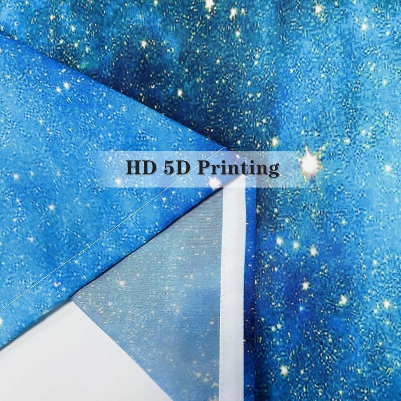 ستائر مجرة للأطفال مقاس 42 × 63 بوصة، فضاء، سديم أزرق، كوكبة، كوكب، كون، نجوم، بجيوب قضيب، نمط مطبوع، ستائر نافذة للأولاد والبنات والمراهقين وغرفة النوم وغرفة اللعب، لوحتان. - Image 5