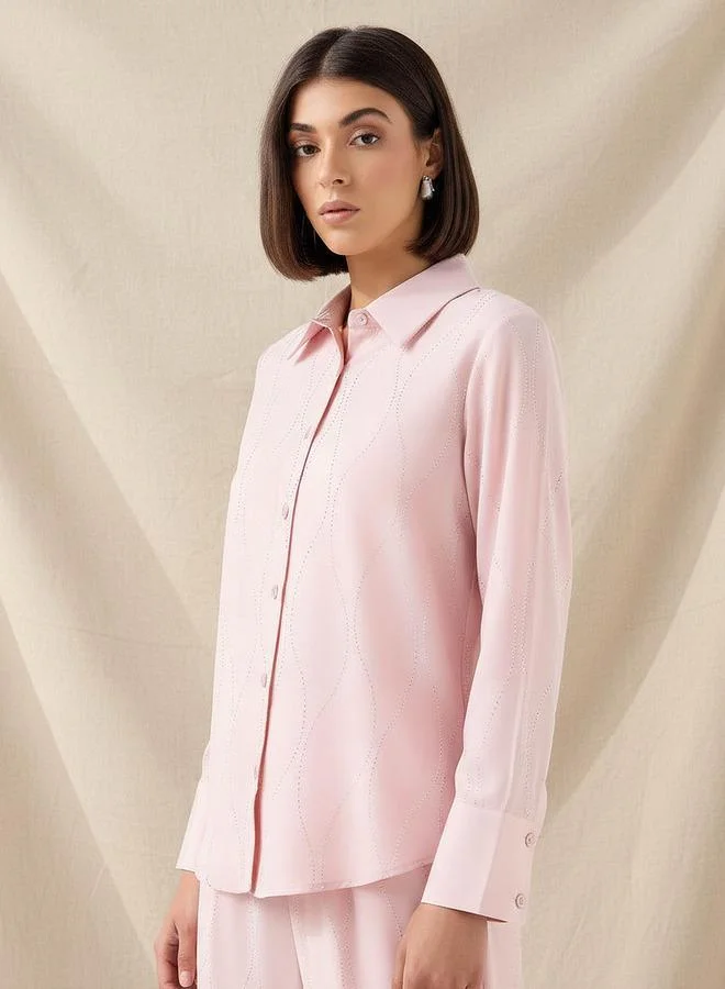 Shirt with Embellishment and Long Sleeves