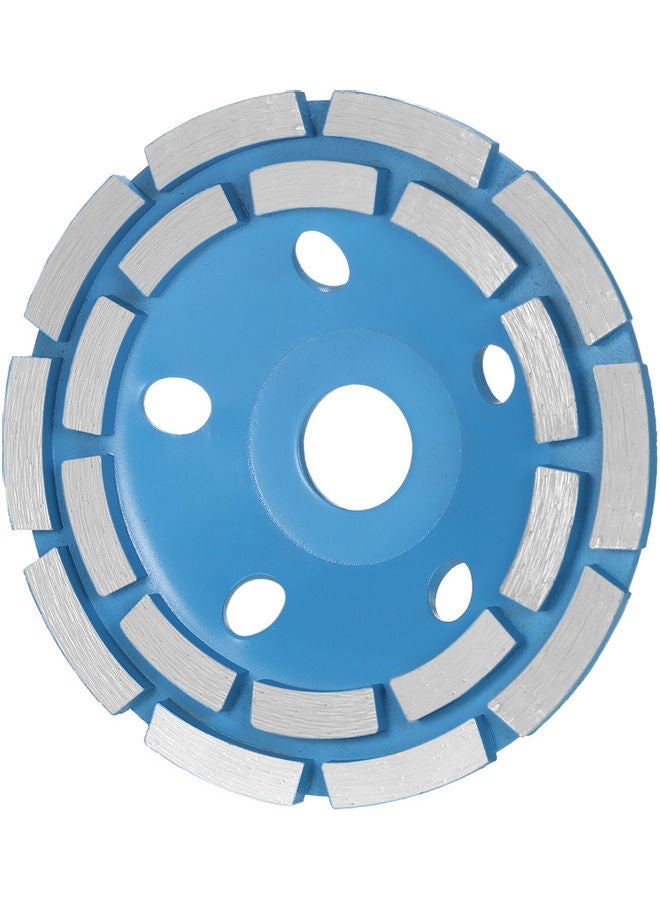 NIBEMINENT Diamond 2 Row Segment Grinding Wheel Disc Blue/Silver  - Image 1