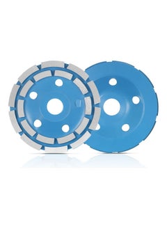 NIBEMINENT Diamond 2 Row Segment Grinding Wheel Disc Blue/Silver  - Image 3