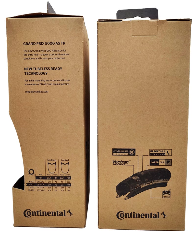 CONTINENTAL إطارات كونتيننتال غراند بري 5000 لجميع الفصول 700x28 AS TR باللون الأسود مع عاكس - جاهز للاستخدام بدون أنبوب - عبوة من 2 إطارات - Image 2