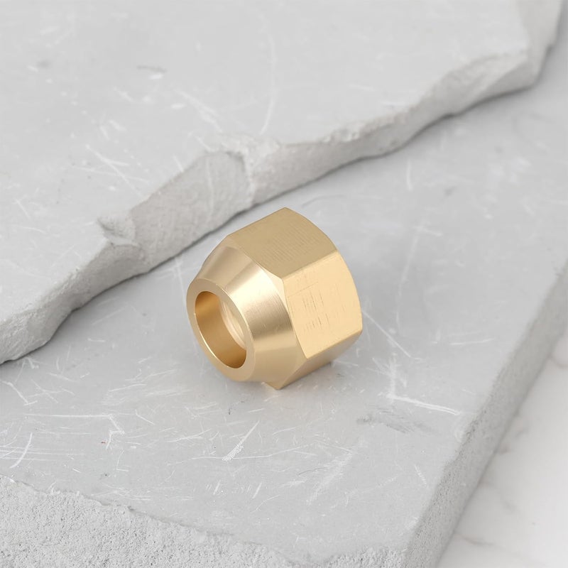Micro Traders 4pcs 10MM M16x1.5 Thread Brass Flare Reducing Nuts for Refrigeration, HVAC, Heating, Industrial Piping Systems - Image 5