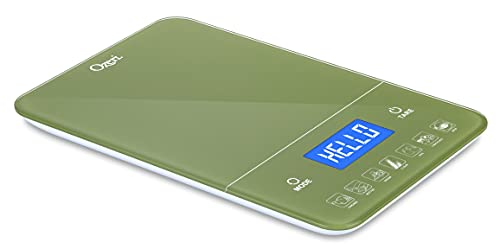 Ozeri Touch III Digital Kitchen Scale with Calorie Counter 22 lbs 10 kg Calla Green