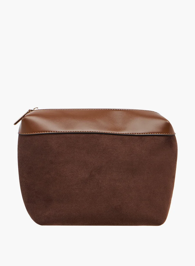 Celeste Panelled Tote Bag with Double Handle and Pouch