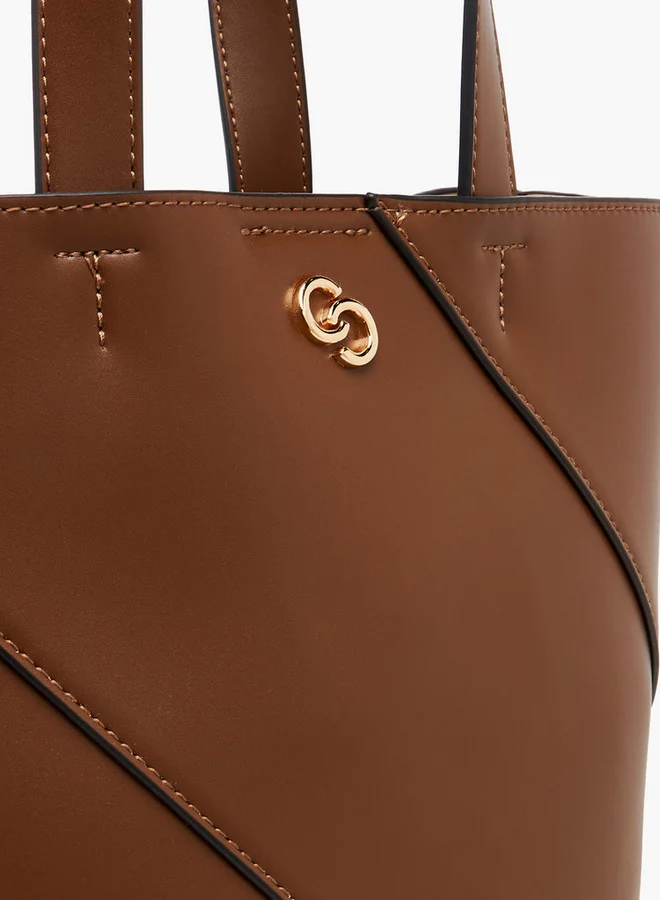 Celeste Panelled Tote Bag with Double Handle and Pouch