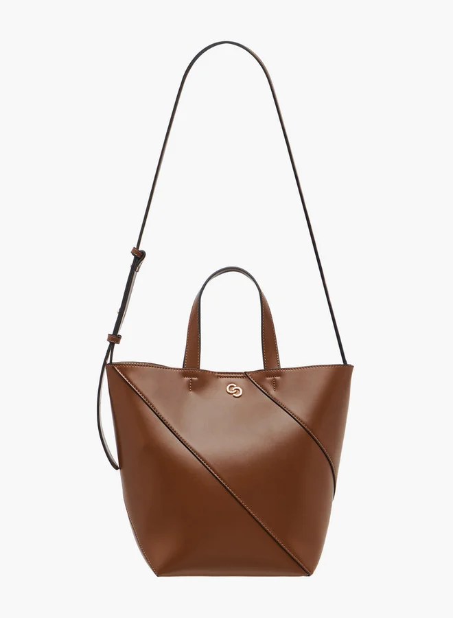 Celeste Panelled Tote Bag with Double Handle and Pouch