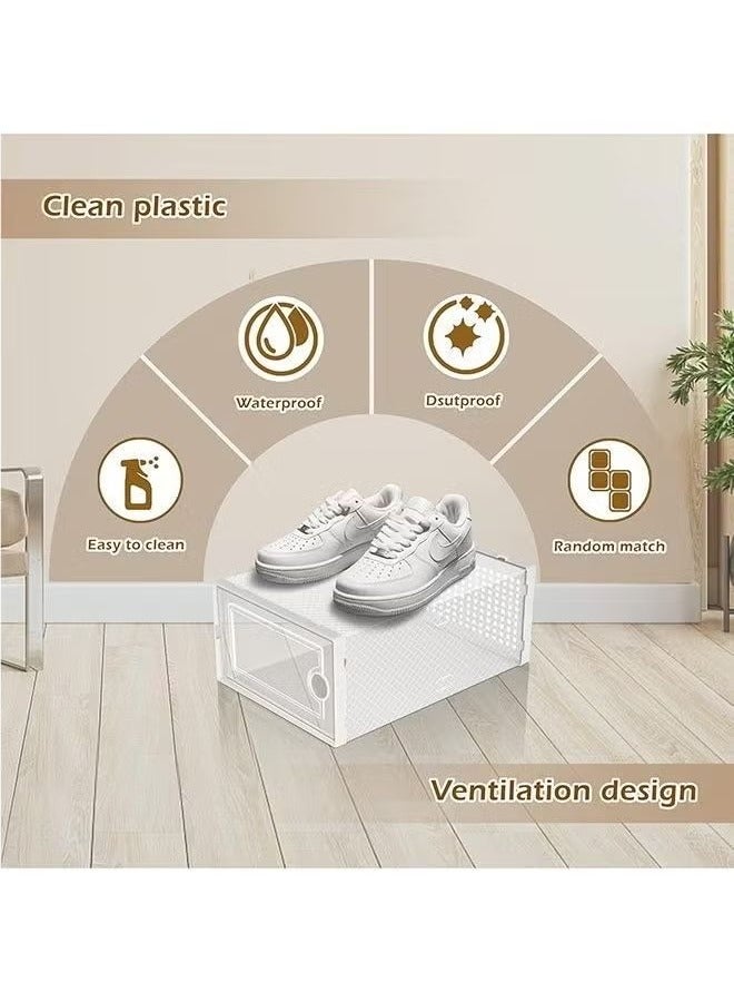 12 الأحذية مربع مجموعة ، جمع الأحذية مربع ، الغبار الأحذية مربع ، طوي الأحذية مربع ، الفضاء إنقاذ ، يمكن وضعها في غرفة ، غرفة المعيشة ، الممر-الأبيض - Image 4