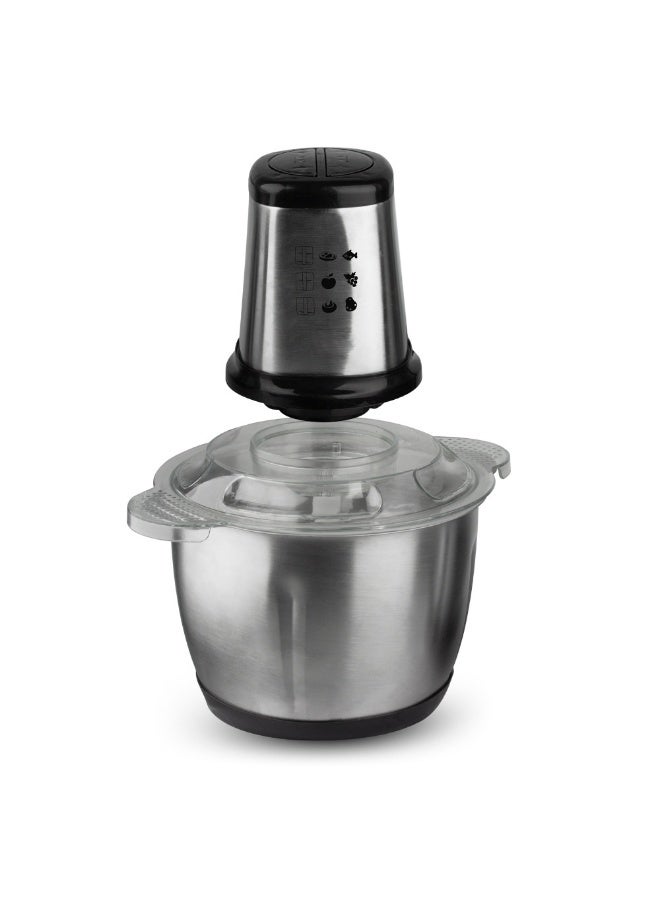 RAF Multi-Functional Electric Food Chopper, 6L Grinder Meat with 4-Blades for Nuts,Meat,Onion,Garlic,Baby Food,1600W,Black/Silver - Image 2