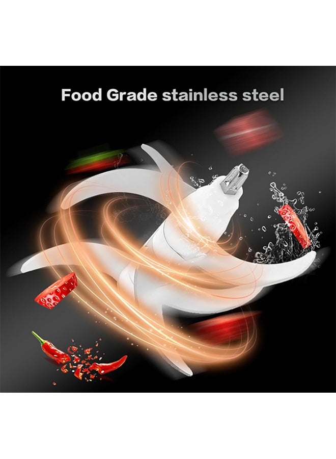 RAF Multi-Functional Electric Food Chopper, 6L Grinder Meat with 4-Blades for Nuts,Meat,Onion,Garlic,Baby Food,1600W,Black/Silver - Image 4