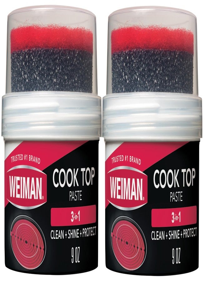 Weiman Cooktop Cleaner Paste, Easily Remove Burned-On Food, Grease and Watermarks, Leaving Your Glass Cook Top Sparkling - Image 1