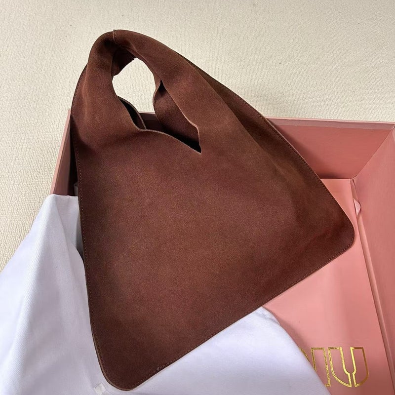 Sale Suede Row Handbag Fashionable Hobo Triangle Bag Versatile Hand-Carrying Armpit Bag - Image 3