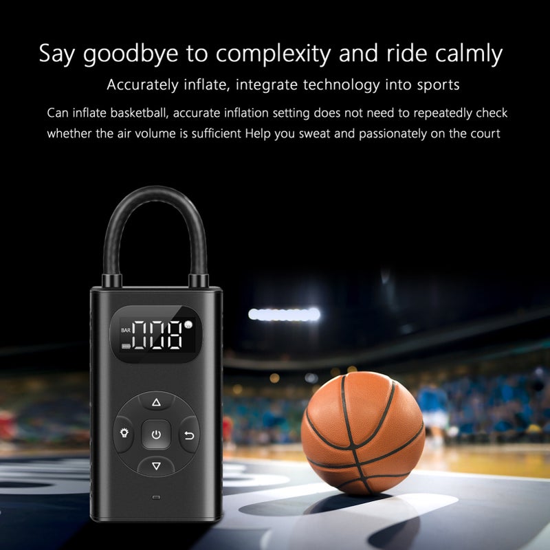 Electric Tire Inflator Cordlessly Mini Portable Car Air Compressor USB Rechargeable Digital Display Air Pump for Vehicles Tires/Ball/ - Image 4