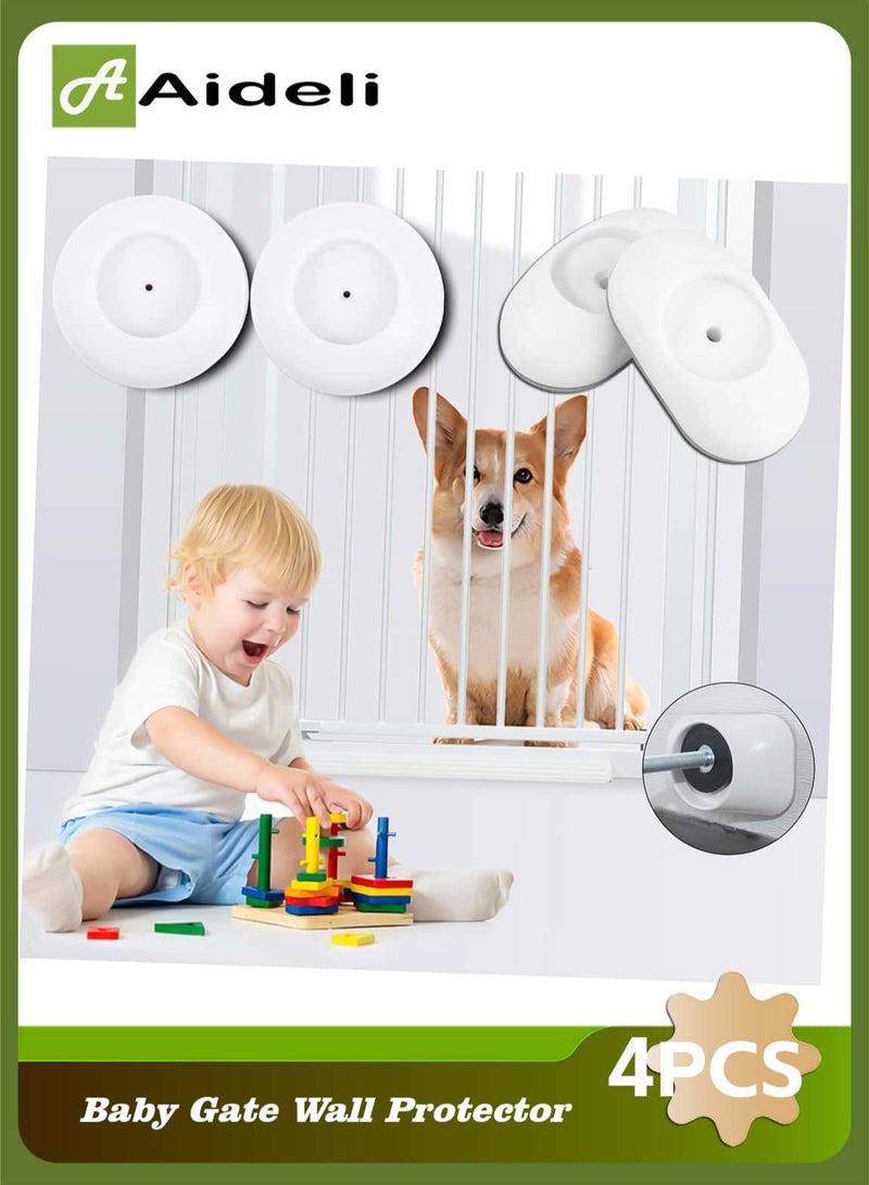 Aideli Baby Gate Wall Protector 4 Pack - Safety Wall Bumpers for Pressure Mounted Gates, Baseboard, Stairs & Door Frame Protection - Image 1
